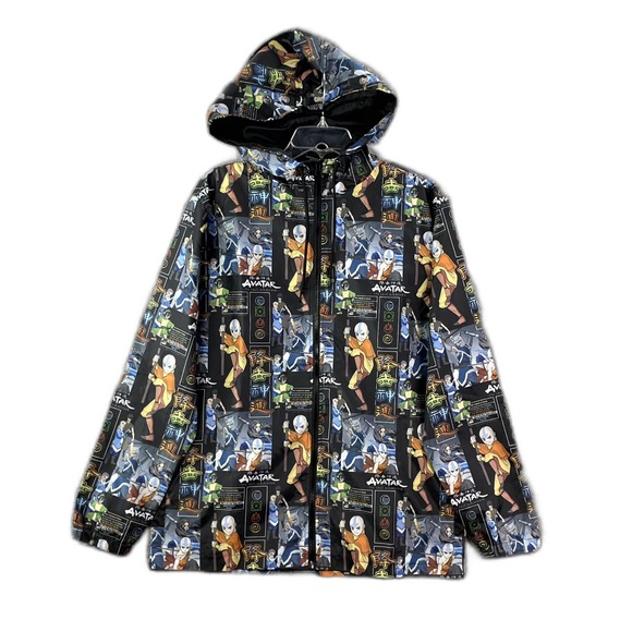 Nickelodeon Other - Nickelodeon Avatar The Last Airbender Windbreaker Jacket Men Medium Hooded Skate